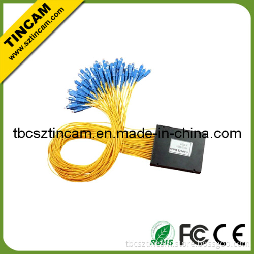 PLC Fiber Optic Splitter with FC LC St Sc Conector (TBC-1*64 Splitter)